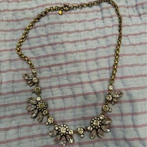 J. Crew Gold and Silver Necklace with Intricate Chain Design